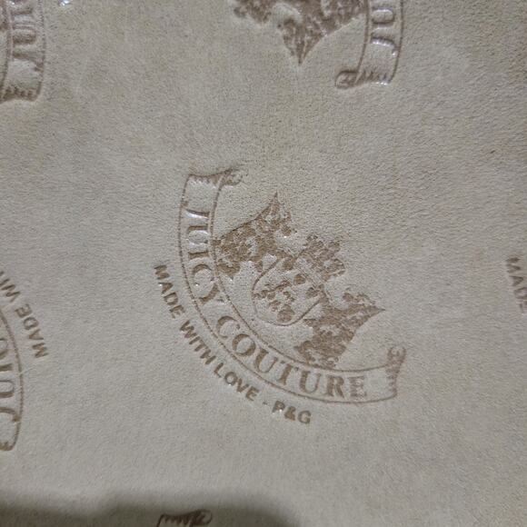 Vintage Juicy Couture Signature Canteen Bag Tan Circle Logo Crossbody Leather - Picture 6 of 16